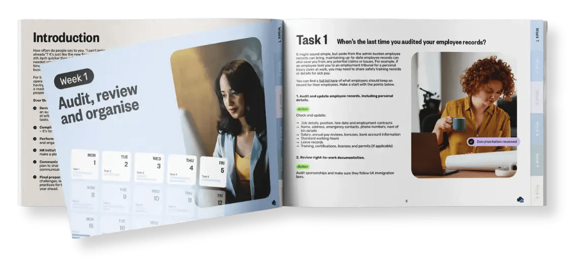 6-week plan 3-page spread - audit