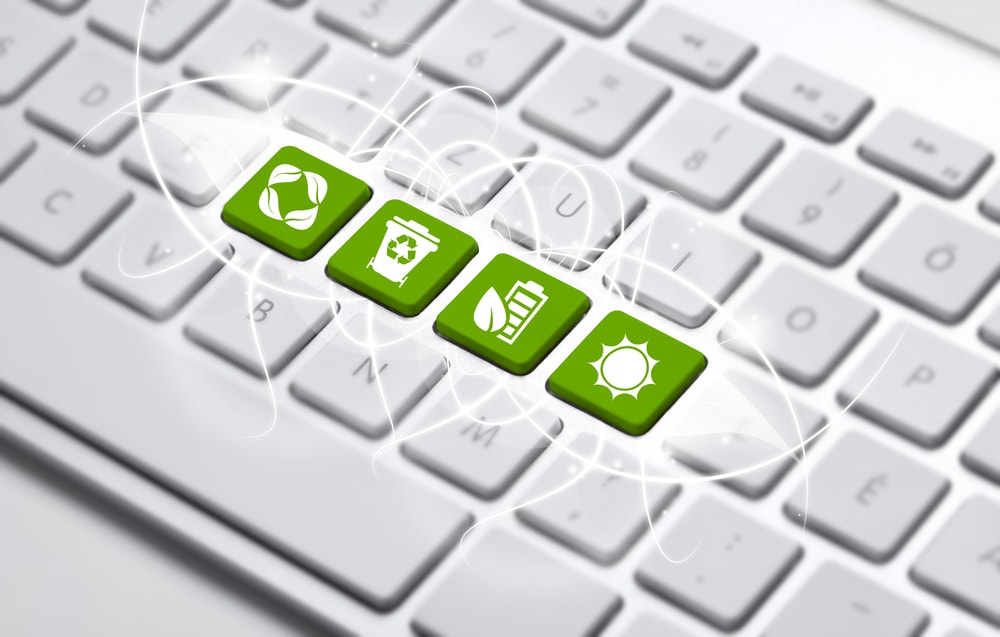 ECO keyboard, Green recycling concept-min