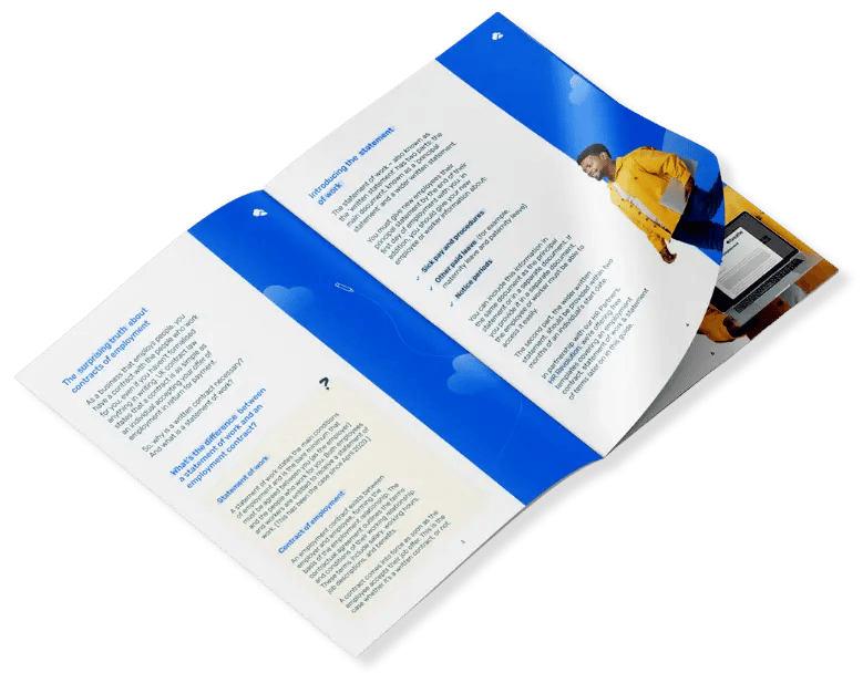 Employment contract guide - 2 page spread
