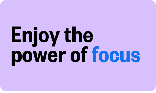 Enjoy the power of focus font
