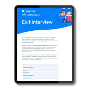 Exit interview template