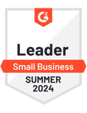 Absence Management Leader Small Business Summer 2024 G2 badge