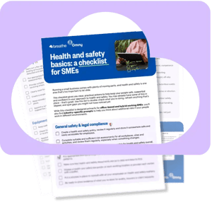 Health and safety checklist - LP hero image with cloud