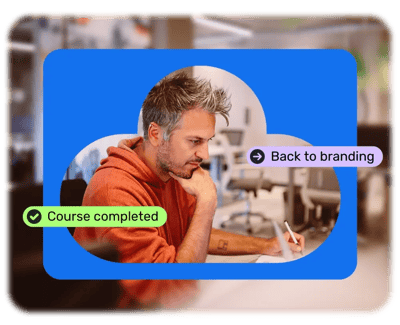 Man using learn module