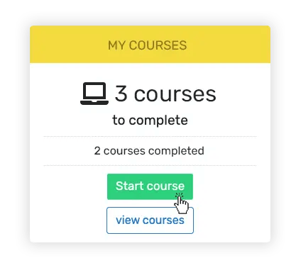 a screenshot showing you the green 'start course' button you press on the learn module