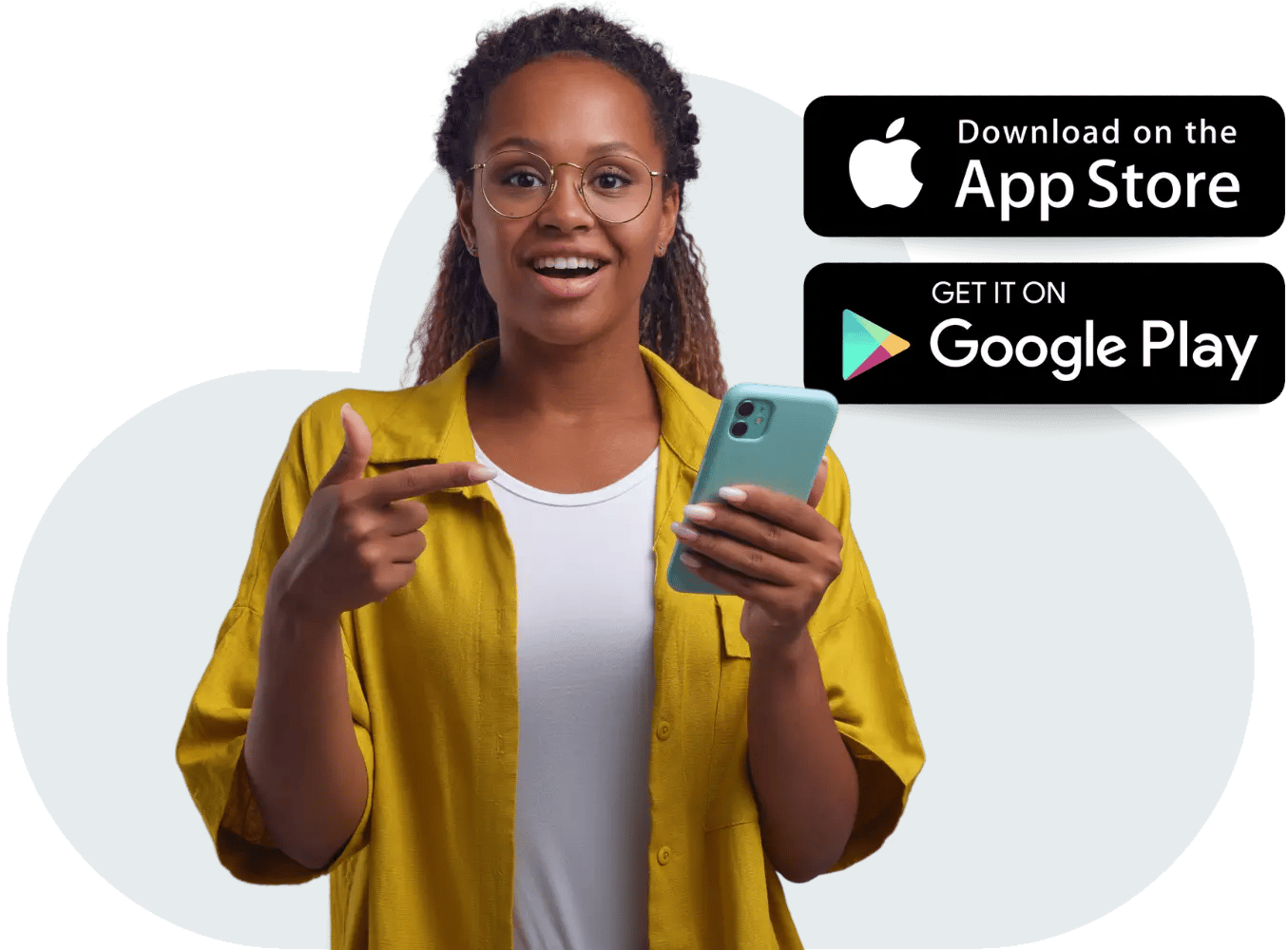 Mobile app download lady