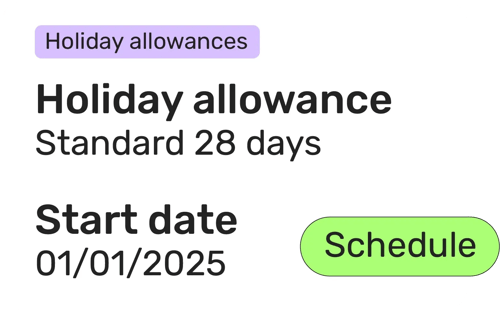 Schedule holiday allowance@2x