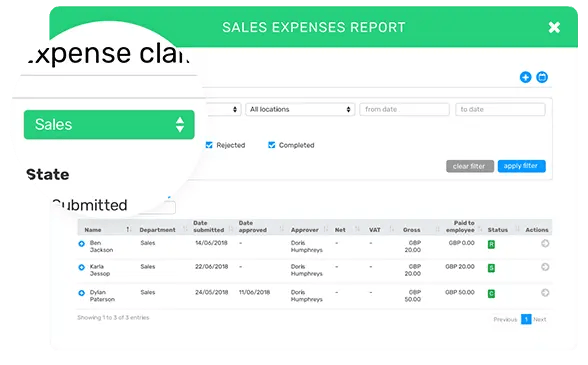 sales expenses report