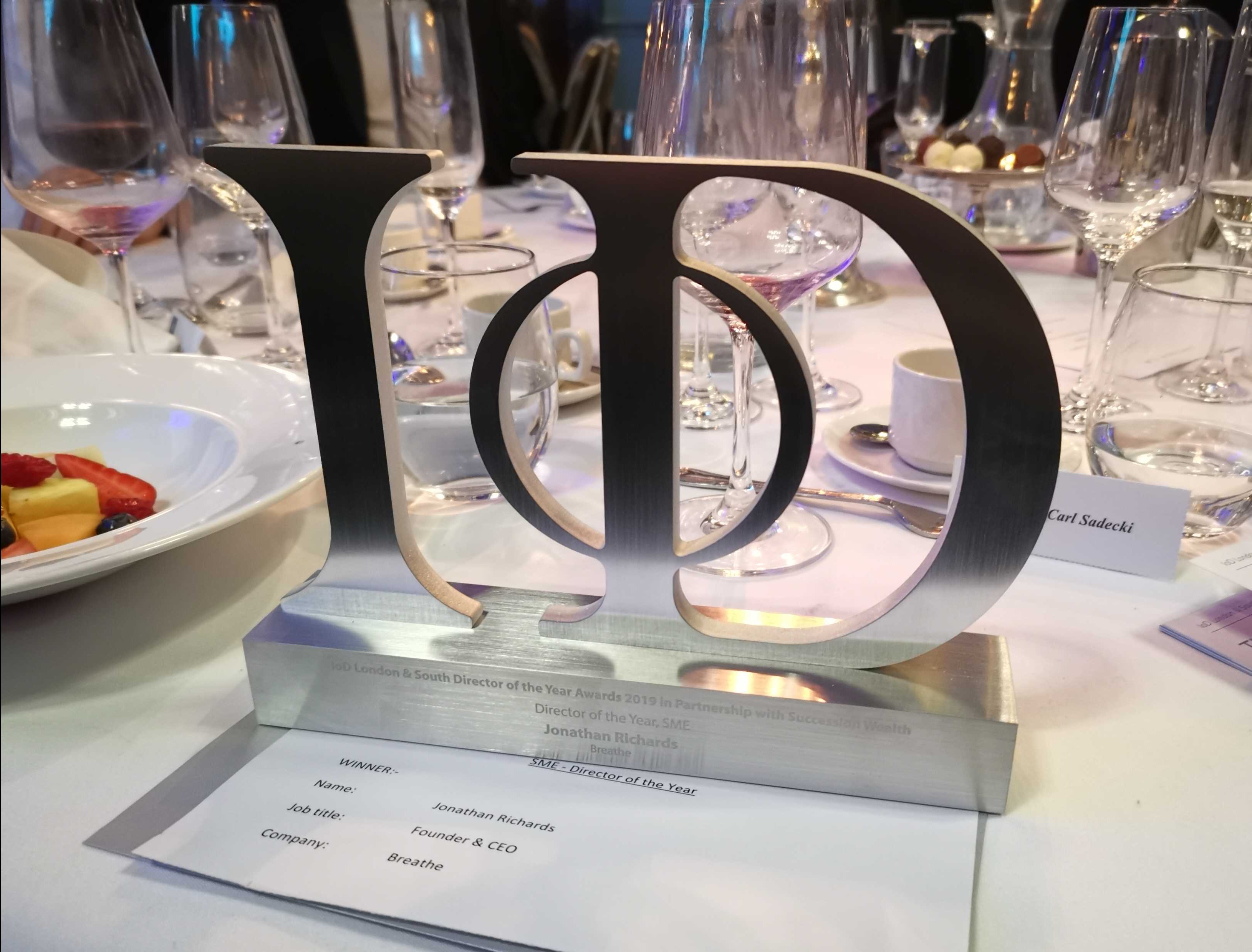 Jonathan Richards IOD SME Director of the Year 2019