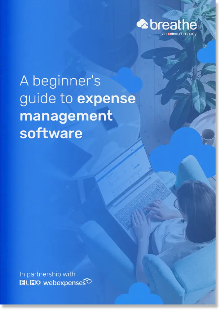 Front cover with shadow of a beginners guide to expense management software