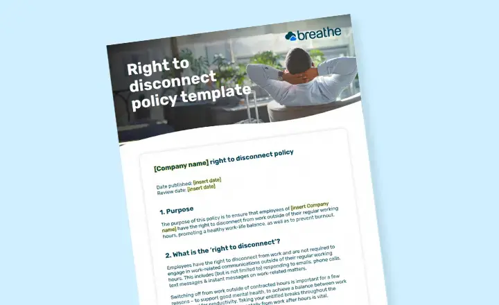 Right to disconnect policy template