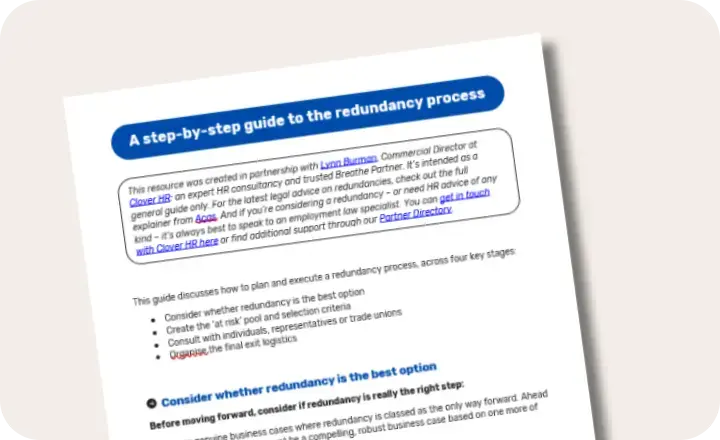 redundancy process guide card image