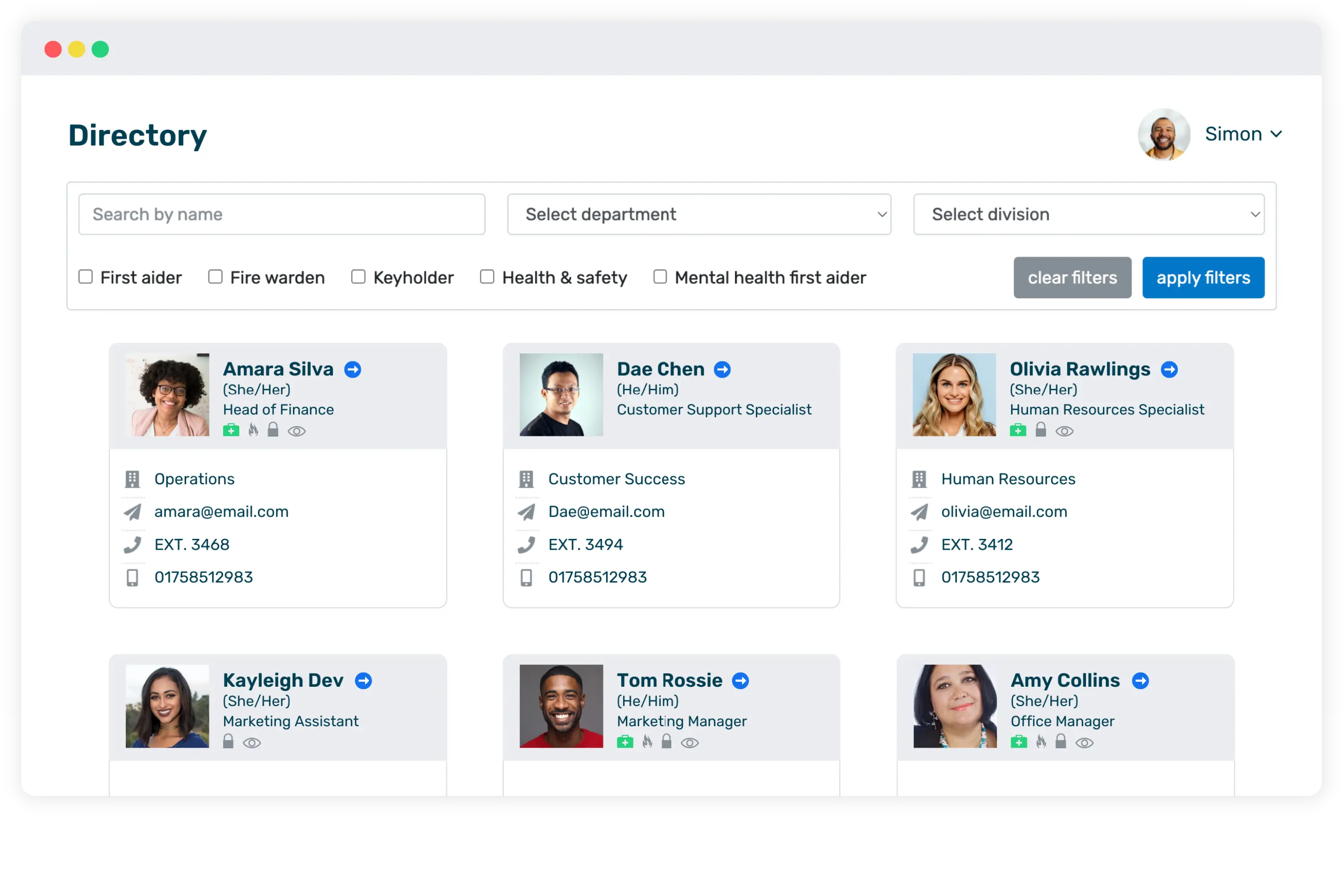 Employee directory