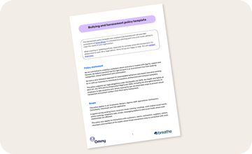 Harassment policy template from Breathe HR and Omny Group for small and medium businesses
