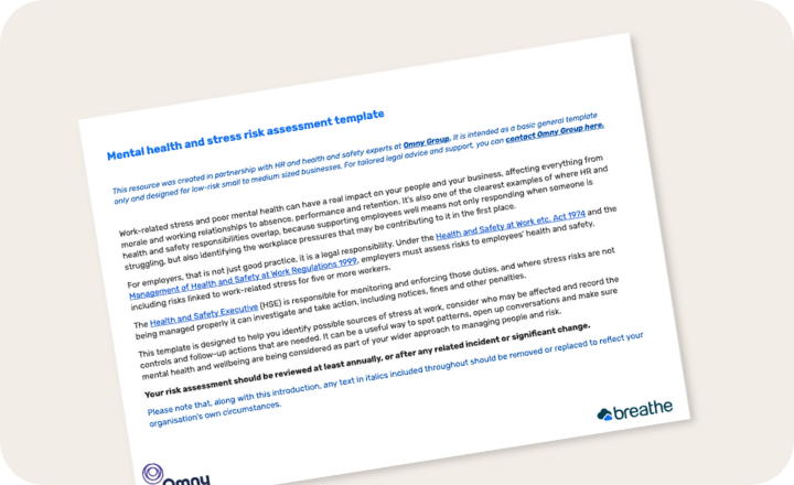 Stress risk assessment template card (1)