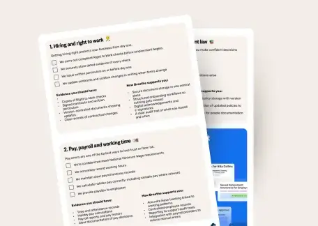 Compliance checklist