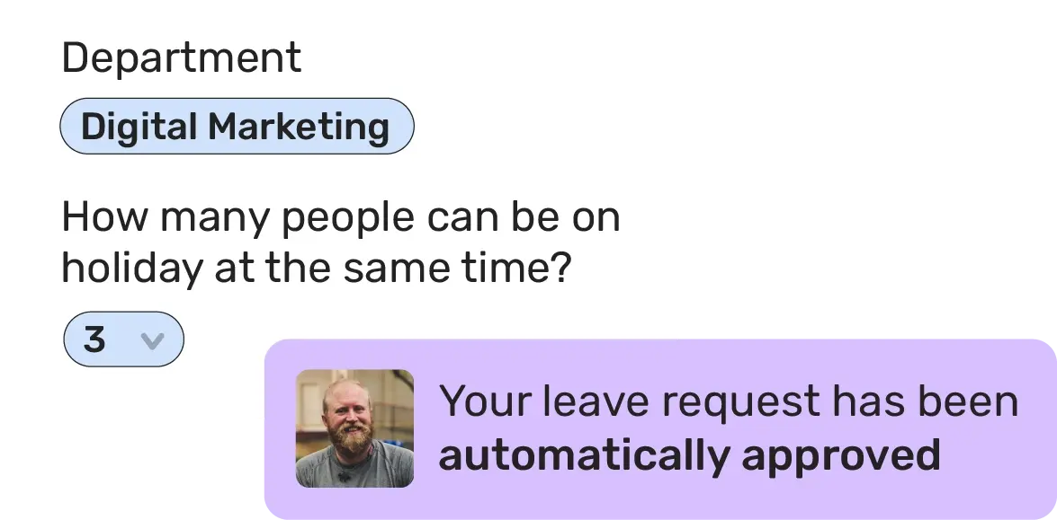 Automate holiday approvals