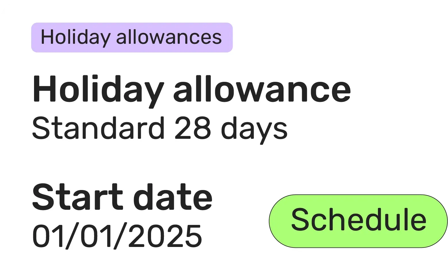 Schedule holiday allowance@2x