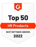 Top 50 HR products g2 logo 123 x 150 1