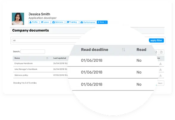 company documents dashboard