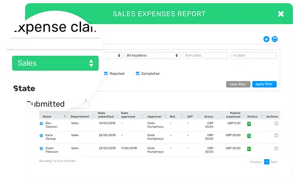 sales expenses report